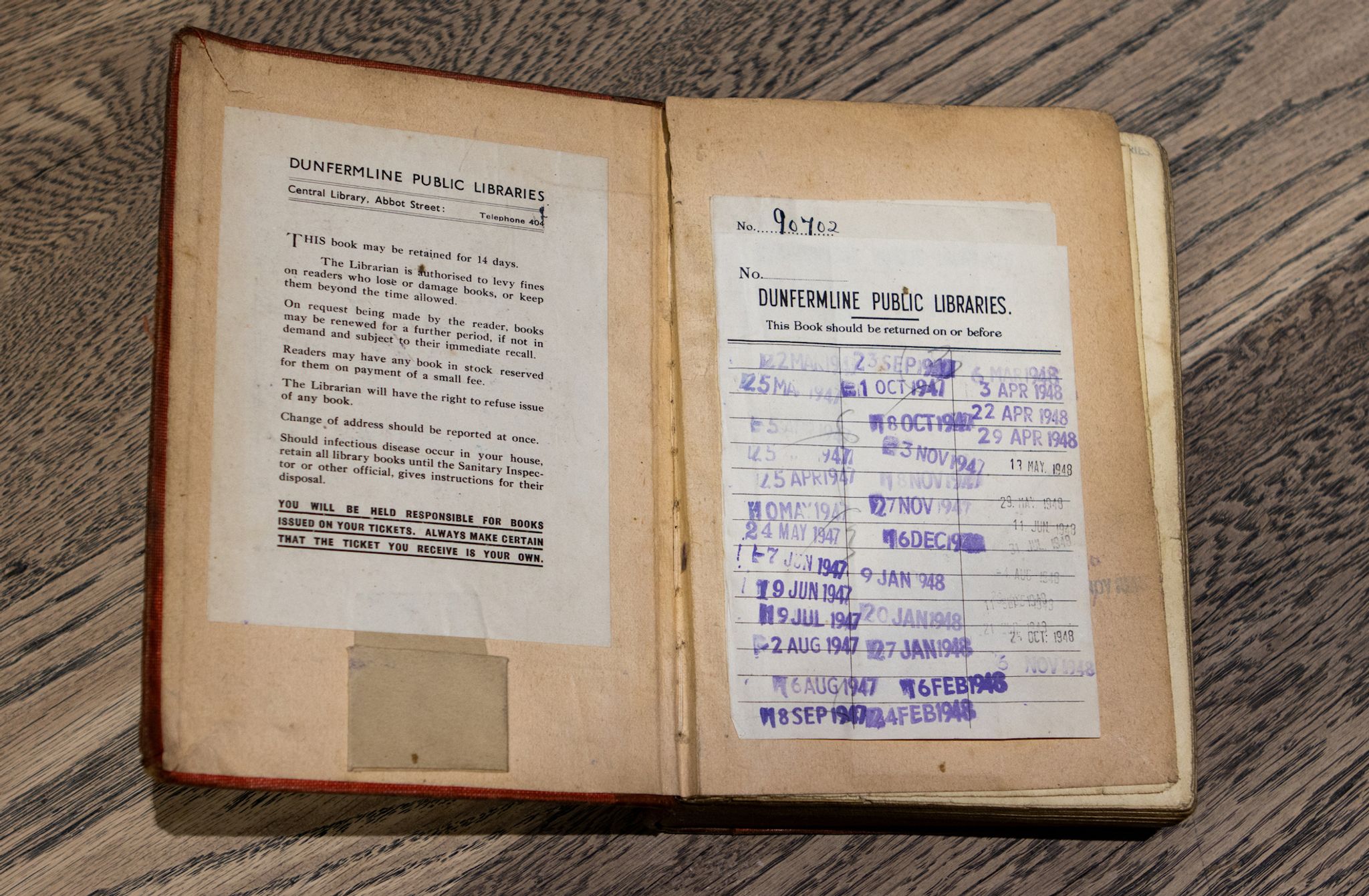Buch mehr als 70 Jahre ausgeliehen