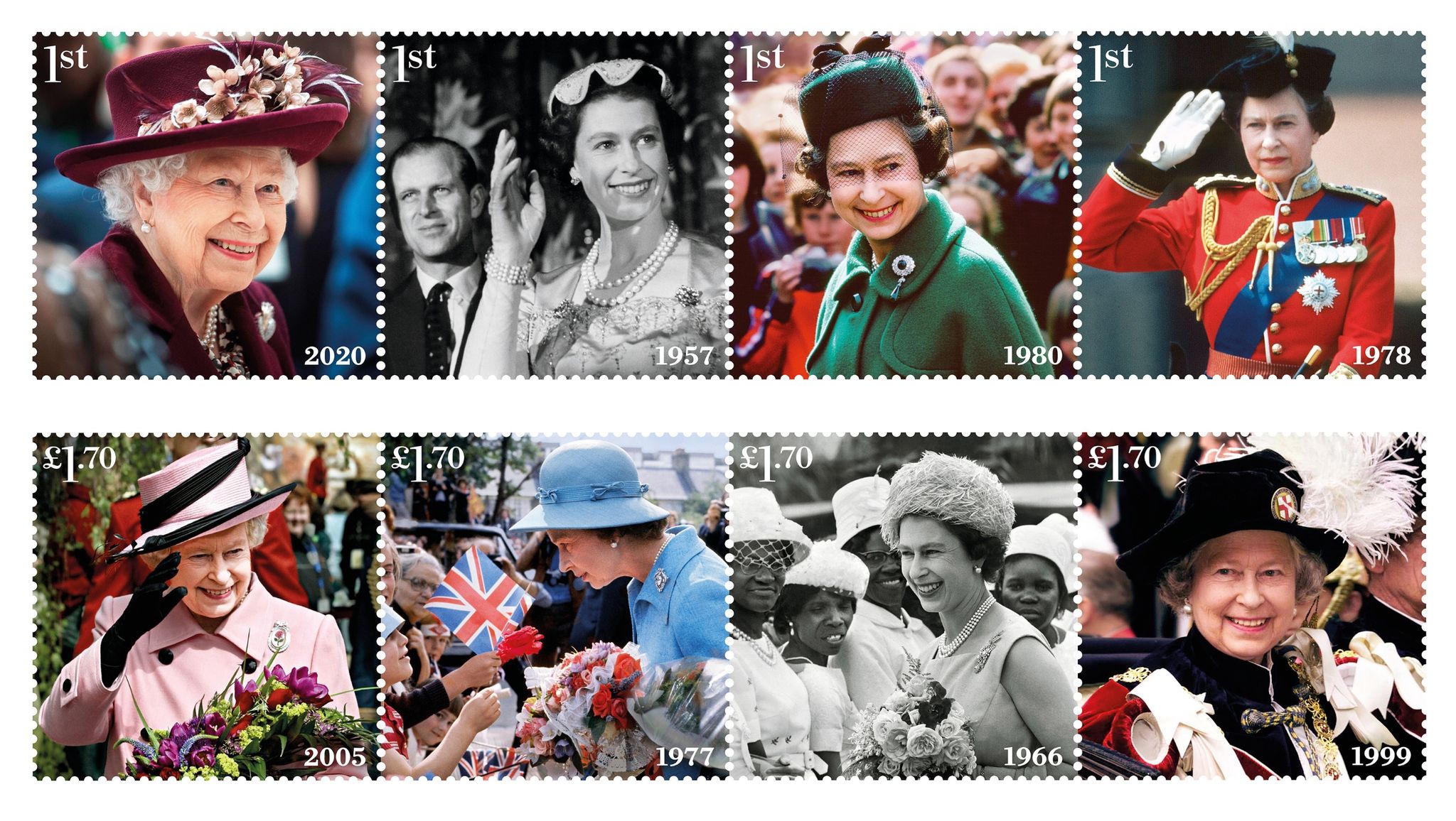 Thronjubiläum: Royal Mail mit acht Queen-Briefmarken